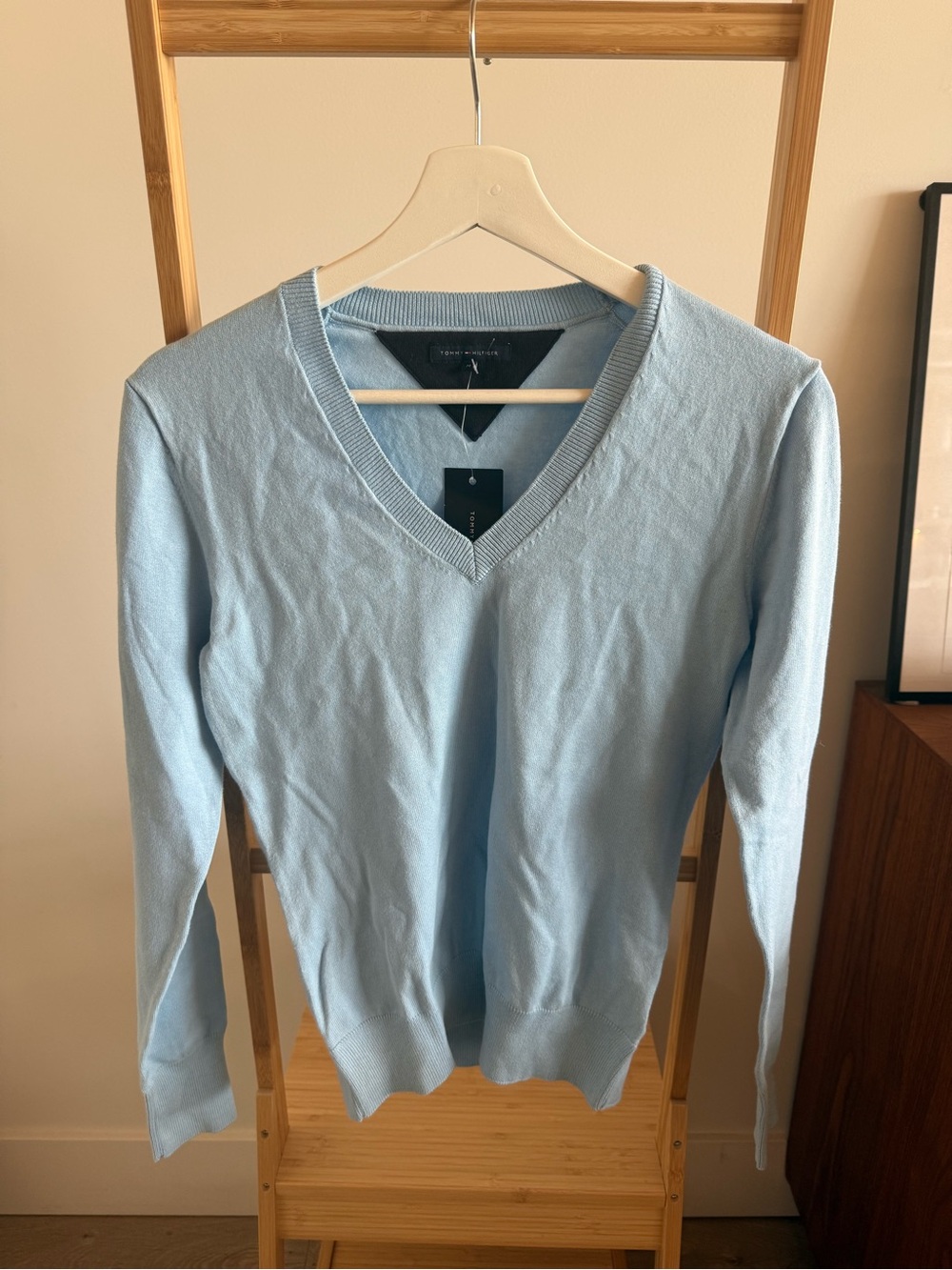 Tommy Hilfiger Light Blue V-Neck Sweater